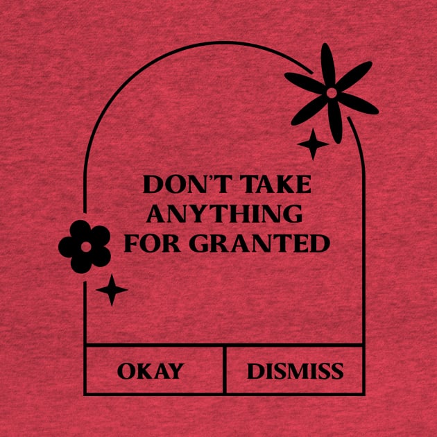 dont't take anything for granted. by LineLyrics